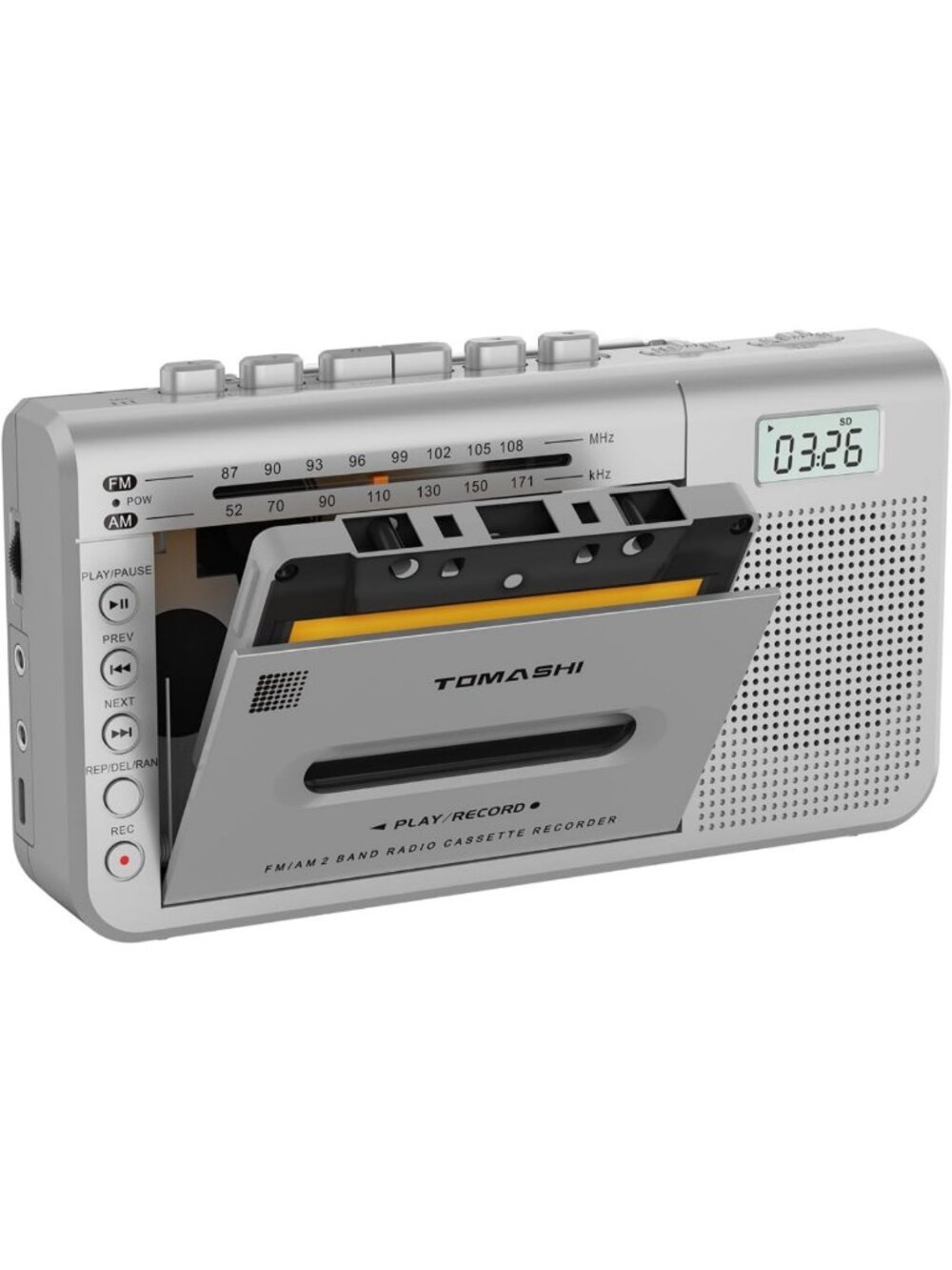 Vintage Cassette Tape Player & Recorder, MP3 Converter, FM Radio, Retro Audio